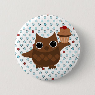 Die Eule und der kleine Kuchen Button