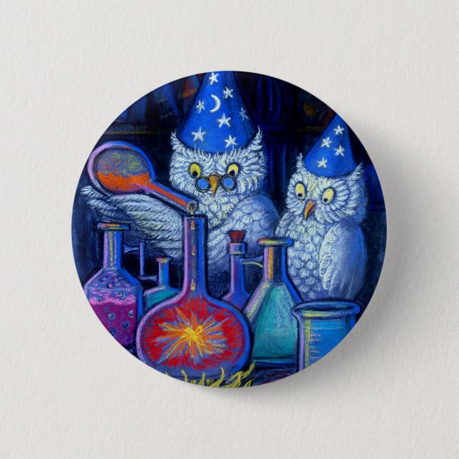 Die Eulen-Chemiker Button (Vorderseite)