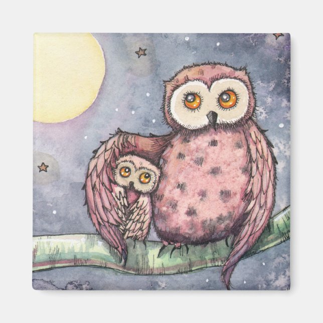 Die Eulen und das Mondmagnet Magnet (Vorne)