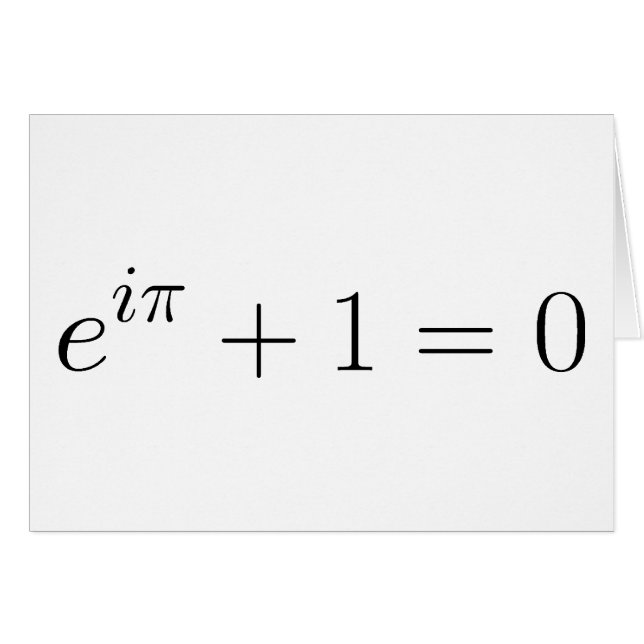 Die Euler Formel (Vorderseite (Horizontal))