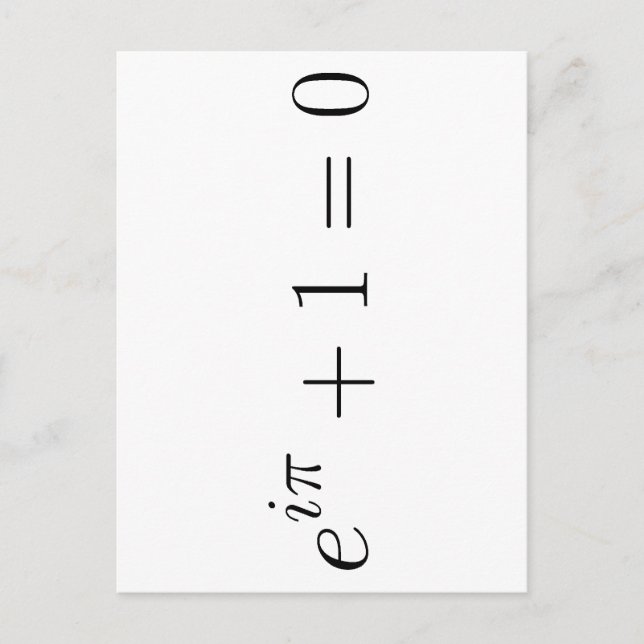 Die Euler-Formel Postkarte (Vorderseite)