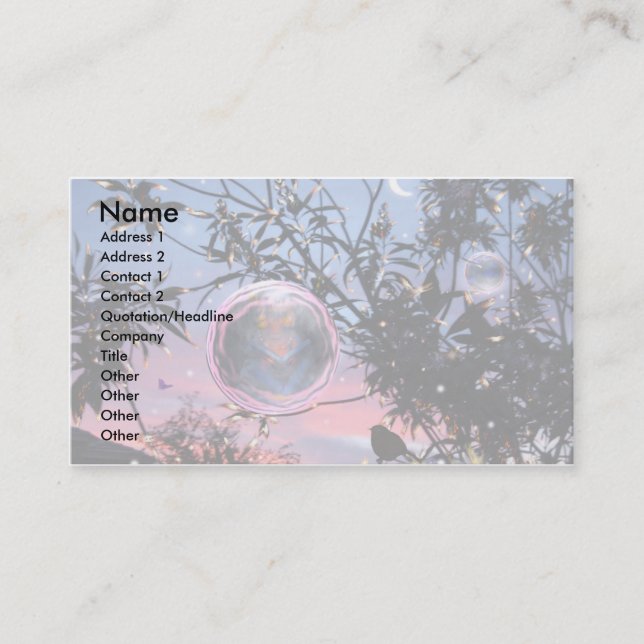 Die Eva Fairy Bubbles im Sommer! Visitenkarte (Vorderseite)