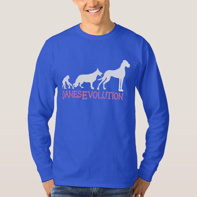 Die Evolution der Deutschen Dogge T-Shirt (Vorderseite)
