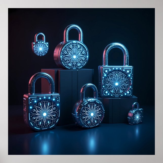 Die Evolution der High-Tech-Security-KI Poster (Vorne)