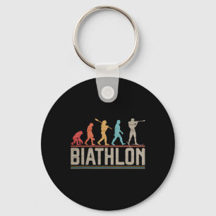 Die Evolution des Biathlon-Zielschießens Xc Skiin Schlüsselanhänger
