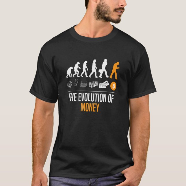 Die Evolution des Bitcoin-Cryptowährungsprogramms T-Shirt (Vorderseite)