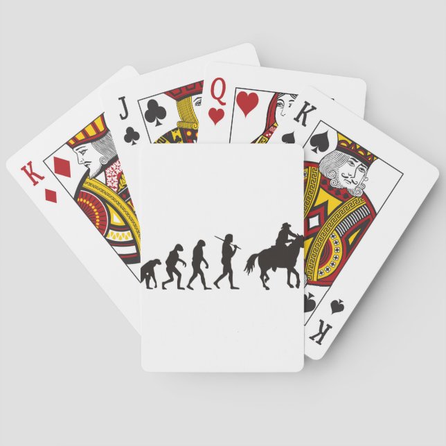 Die Evolution des Cowboy Spielkarten (Rückseite)