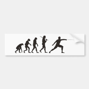 Die Evolution des Fechtens Autoaufkleber