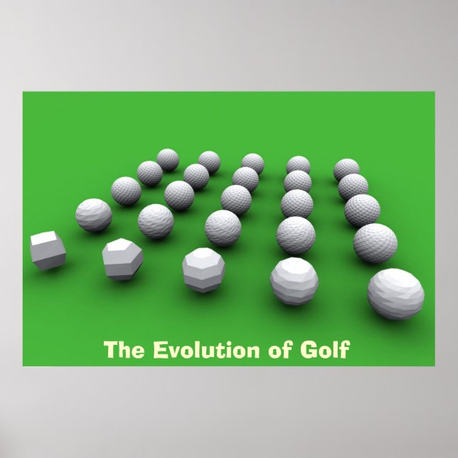 Die Evolution des Golfsports Poster (Vorne)