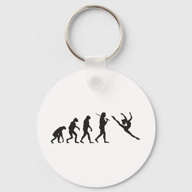 Die Evolution des Tänzers Schlüsselanhänger (Vorderseite)