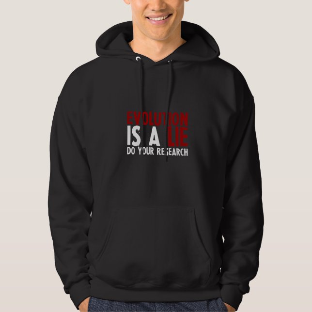 Die Evolution ist falsch recherchiert es Hoodie (Vorderseite)