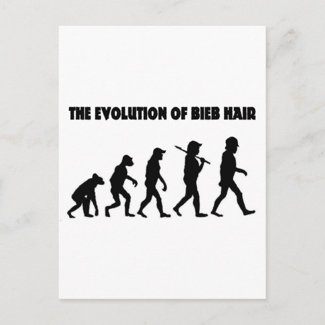 Die Evolution von B Hair Postkarte (Vorderseite)