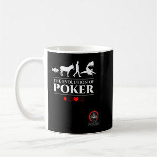 Die Evolution von Poker Fisch Donkey Man Card Shar Kaffeetasse
