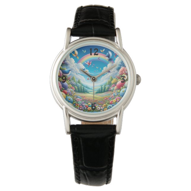 Die eWatch der bezauberten, gärtnerischen Frauen Armbanduhr (Vorderseite)