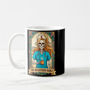 Die examinierte Krankenpfleger-Tarotkarte Skelett- Kaffeetasse