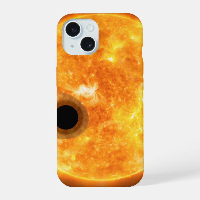 Die Exoplanet Wasp-107b ist ein Gasriese iPhone 15 Hülle (Rückseite)