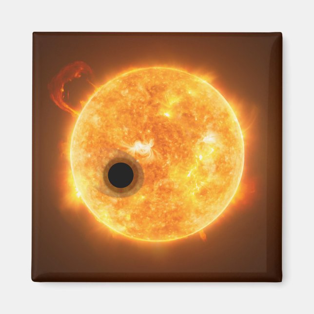 Die Exoplanet Wasp-107b ist ein Gasriese Magnet (Vorne)