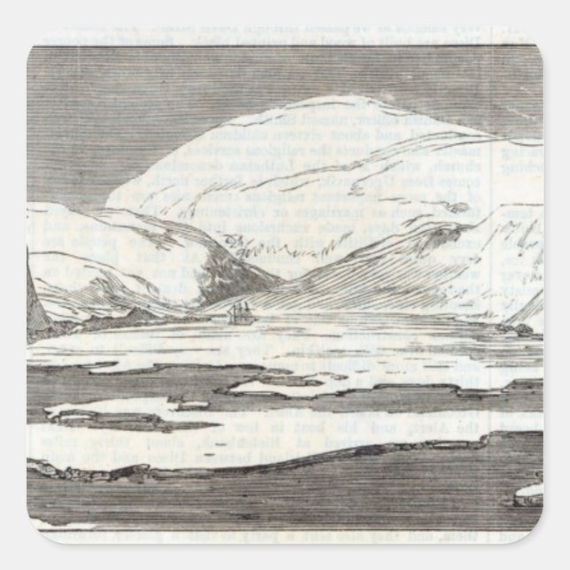 Die Expedition zum Nordpol Quadratischer Aufkleber (Vorderseite)
