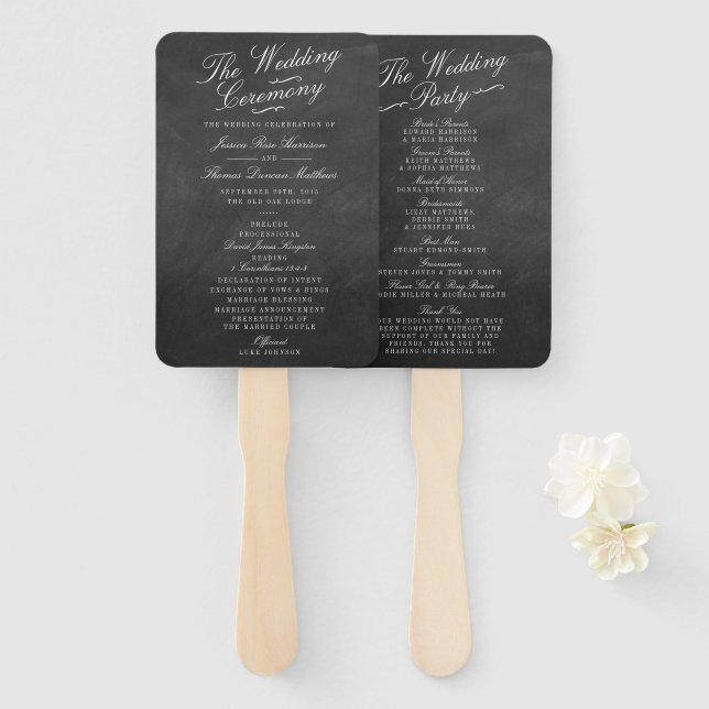 Die Extravaganten Hochzeitskartentouren Fächer (Vorne und Hinten)