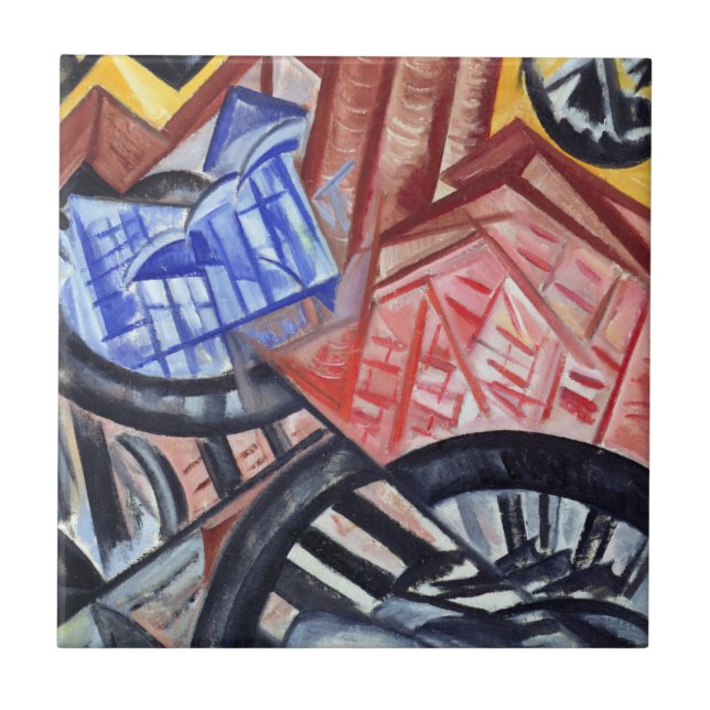 Die Fabrik und die Brücke Fliese (Vorderseite)