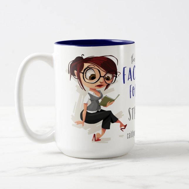 Die Factor Force ist eine starke 15-Oz-Tasse Zweifarbige Tasse (Links)