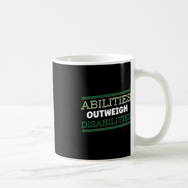 Die Fähigkeiten überwiegen die Behinderungen, die  Kaffeetasse (Rechts)
