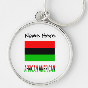 Die Fahne der Afroamerikaner und Diaspora Personal Schlüsselanhänger