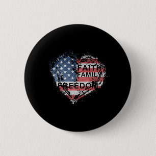 Die Fahne der Familie Farm Freedom American Flag 4 Button