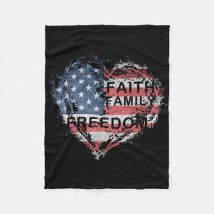 Die Fahne der Familie Farm Freedom American Flag 4 Fleecedecke