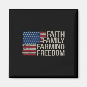 Die Fahne der Familie Farm Freedom American Flag 4 Magnet