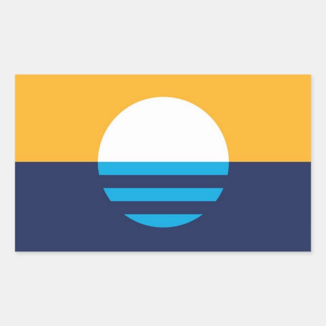 Die Fahne des Milwaukee-Sticker Rechteckiger Aufkleber (Vorderseite)