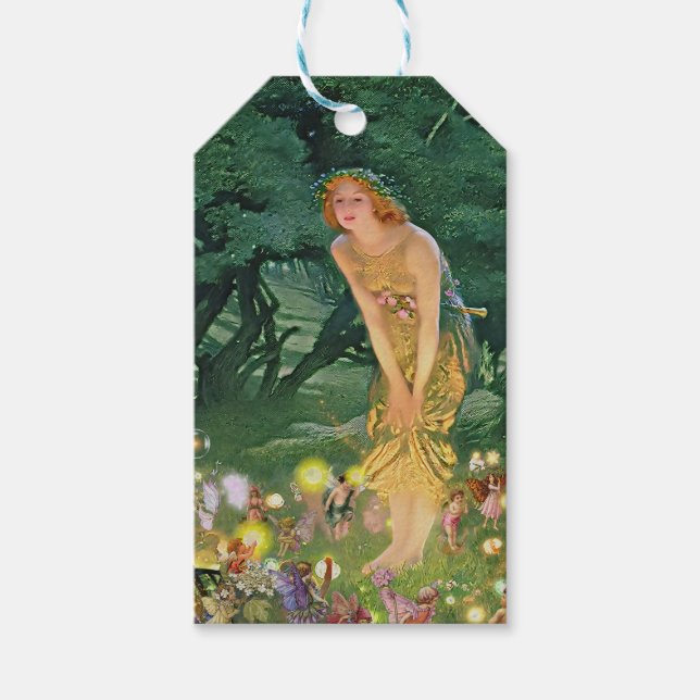 Die Fairies im Mondschein Geschenkanhänger (Vorderseite)
