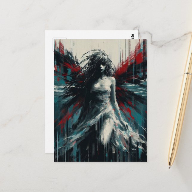 Die Fairy Glitch Postkarte (Vorderseite/Rückseite Beispiel)