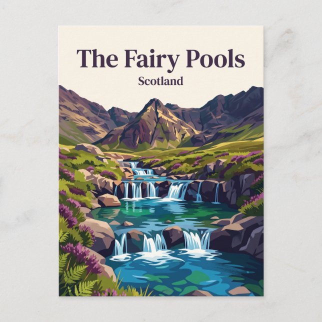 Die Fairy Pools Schottland Postkarte (Vorderseite)