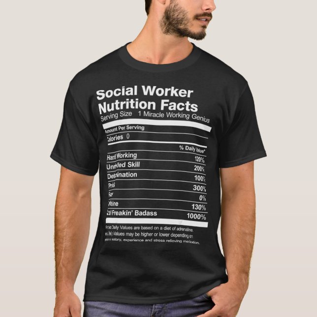 Die Fakten über die Ernährung der Sozialarbeiter T-Shirt (Vorderseite)