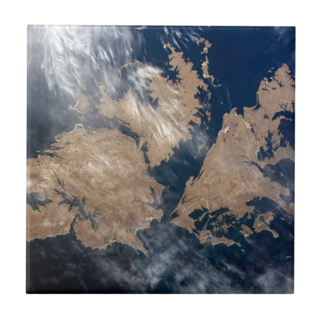 Die Falklandinseln (Insel Malvinas). Fliese (Vorderseite)
