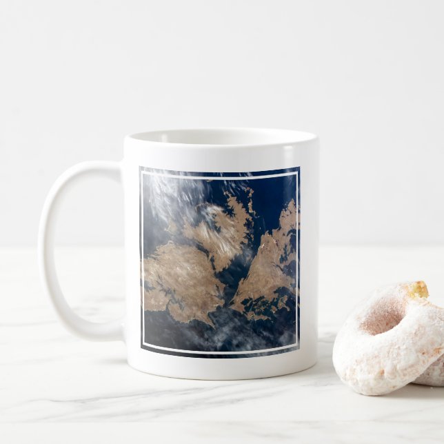 Die Falklandinseln (Insel Malvinas). Kaffeetasse (Mit Donut)