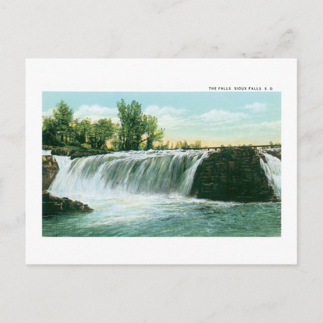 Die Fälle, Sioux Falls, SD Postkarte (Vorderseite)