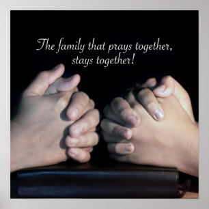 Die Familie betet zusammen… Poster