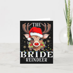Die Familie Bride Rentier passt Weihnachten zusamm Karte
