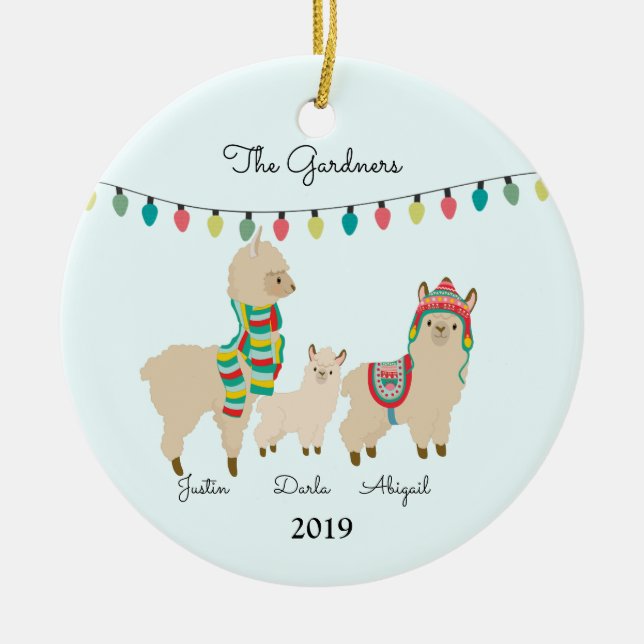 Die Familie der Drei Keramik Ornament (Vorne)