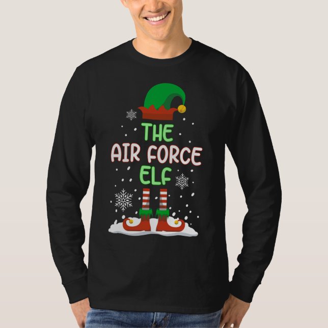 Die Familie der Luftwaffe Elf Funny passt Weihnach T-Shirt (Vorderseite)