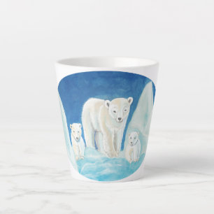 Die Familie der Polarbären Milchtasse