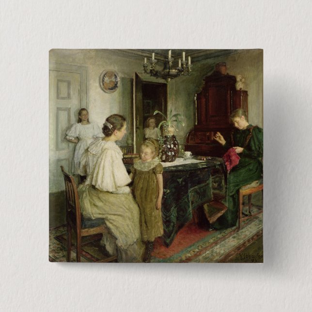 Die Familie des Künstlers, 1895 Button (Vorderseite)