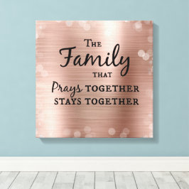 Die Familie, die Prays zusammen Bleibe Leinwanddruck