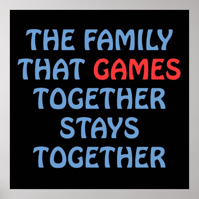 Die Familie, die zusammen spielt Poster (Vorne)