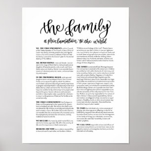 Die Familie: Eine Proklamation zur Welt Poster