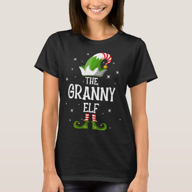 Die Familie Granny Elf passt Weihnachten T-Shirt (Vorderseite)