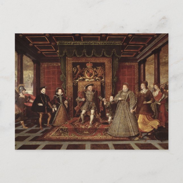 Die Familie Heinrich VIII.: Postkarte (Vorderseite)