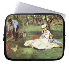 Die Familie Monet in ihrem Garten Edouard Manet Laptopschutzhülle